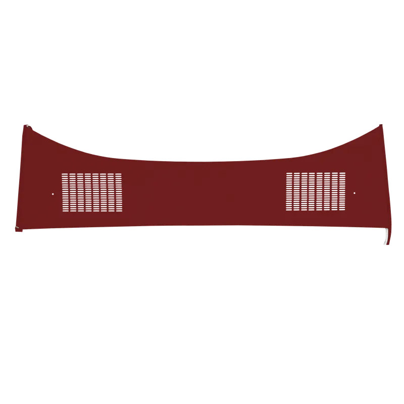 Worldwide Shipping 67-68 DART 270/GT/GTS HARDTOP PACKAGE TRAY WITH SPEAKER CUT-OUTS - RED