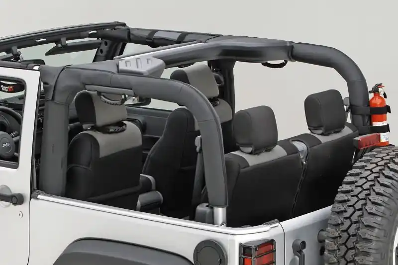 Rugged Ridge Roll Bar Cover Black Polyester 07-18 Jeep Wrangler JK Discount
