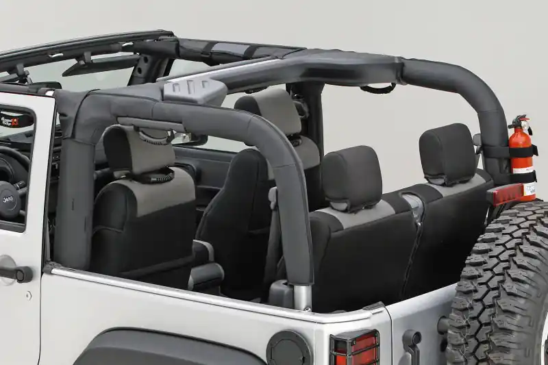 Popular Rugged Ridge Roll Bar Cover Black Vinyl 07-18 Jeep Wrangler JK