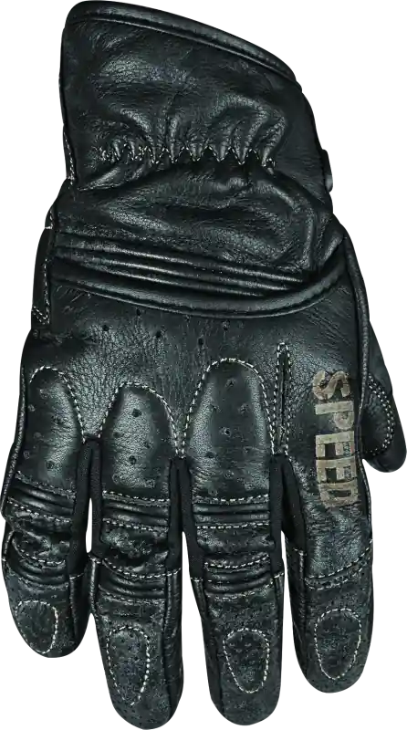 Speed and Strength Rust and Redemption Leather Gloves Black - XL Last Chance