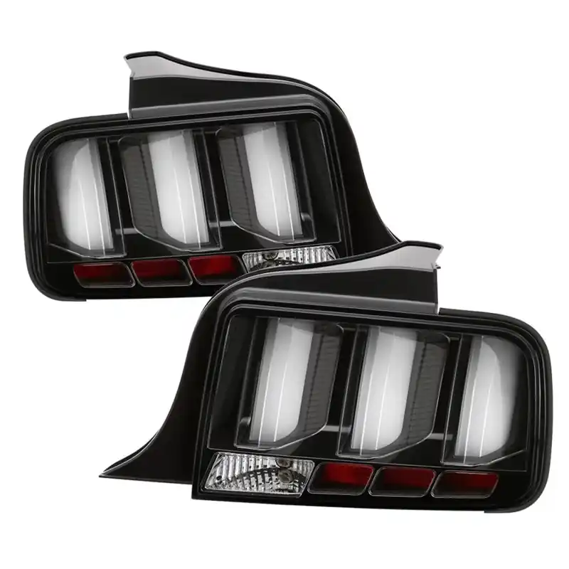 Best Choice Spyder 05-09 Ford Mustang (White Light Bar) LED Tail Lights - Black ALT-YD-FM05V3-LED-BK